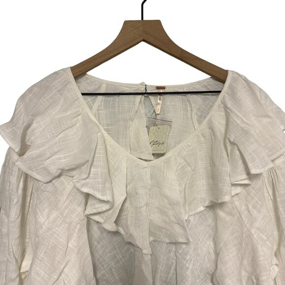 Free People Zuri Blouse in Ivory - Picture 6 of 11